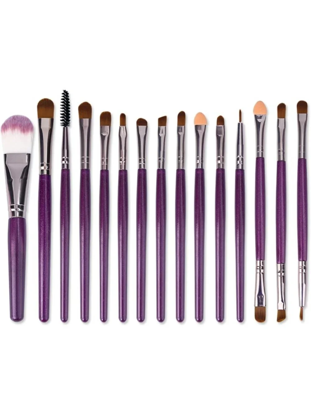 40 Color Eyeshadow Palette + 15 Eye Brushes Set - Matte, Shimmer, Glitter